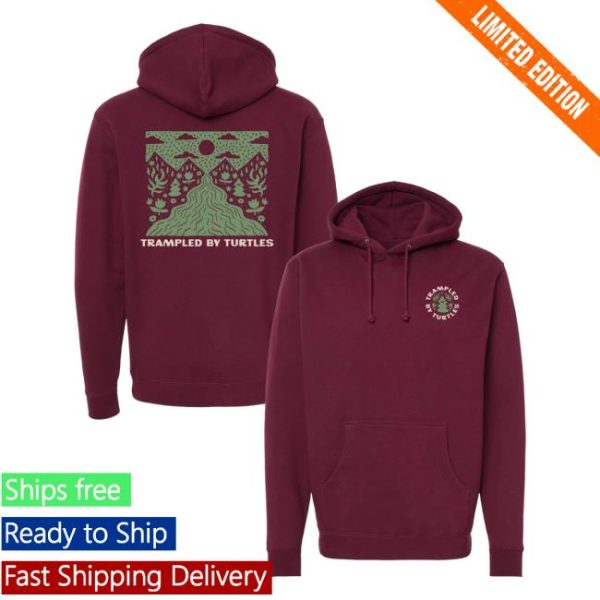 Trampled By Turtles Merch Store Shop Pine Hoodie Maroon