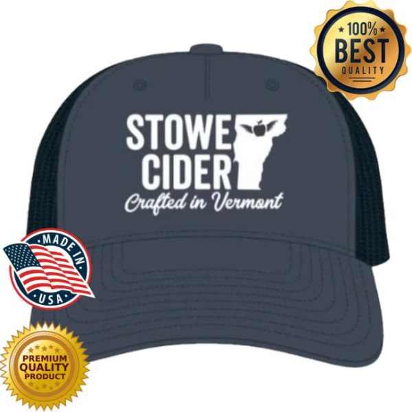 Stowe Cider Store Merch Stowe Cider Navy Trucker Hat