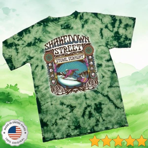 Stowe Cider Store Merch Shakedown Street Green Tie Dye T-Shirt
