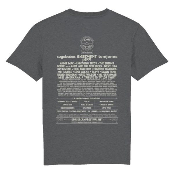 Camp Bestival Merch Store Shop Camp Bestival 2025 T-Shirt Charcoal