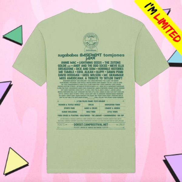 Camp Bestival Merch Store Shop Camp Bestival 2025 T-Shirt Pistachio Green