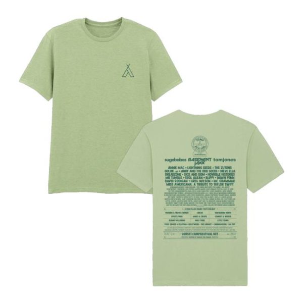 Camp Bestival Merch Store Shop Camp Bestival 2025 T-Shirt Pistachio Green