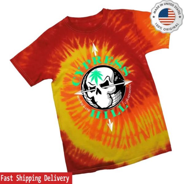 Cypress Hill Merch Store Shop Compass Skull Blaze Tie Dye Tee