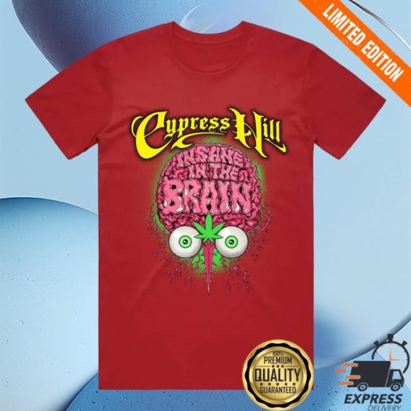 Cypress Hill Merch Store Shop Insane Brain Red Tee