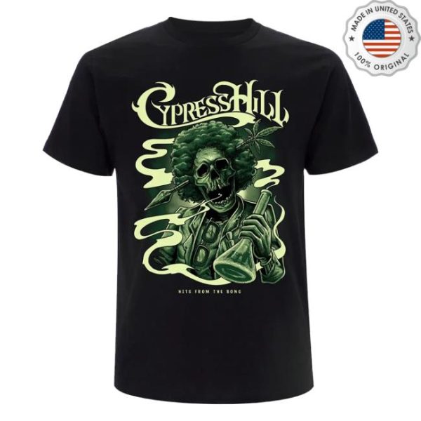 Cypress Hill Merch Store Shop Skull Bong Black Tee