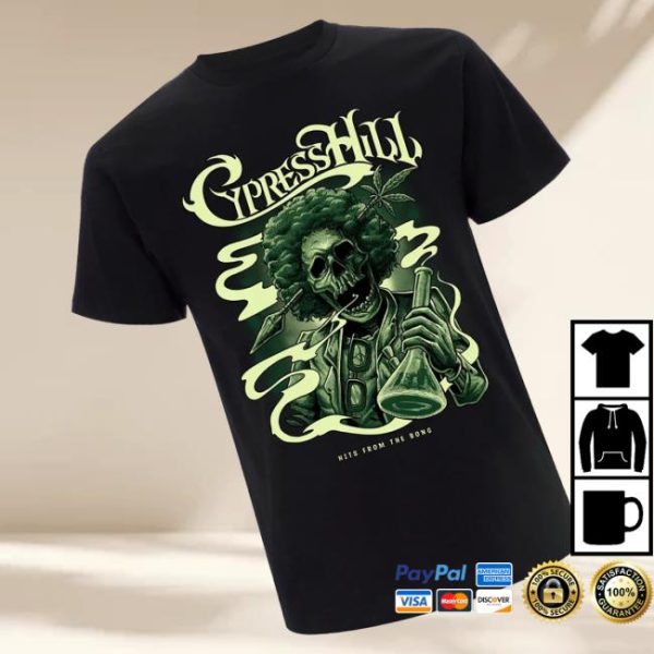 Cypress Hill Merch Store Shop Skull Bong Black Tee