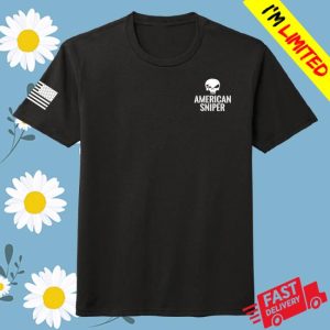 American Sniper Store Merch American Sniper Ck Flag Black Tee