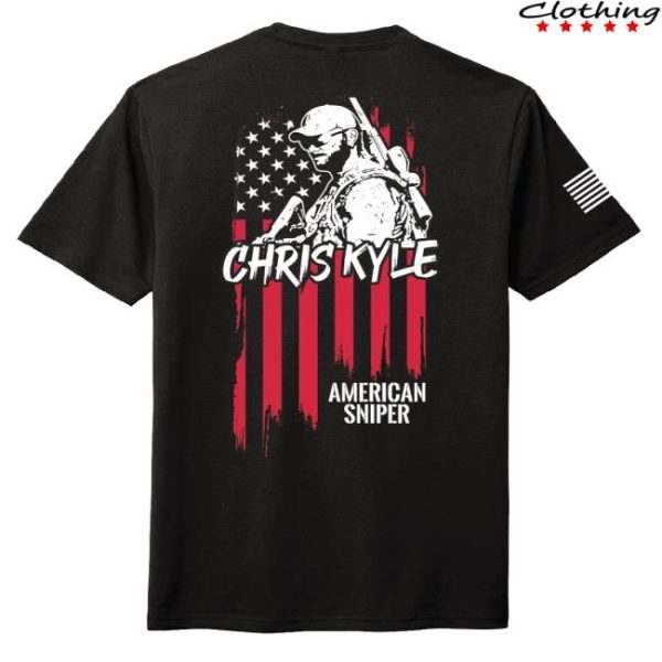 American Sniper Store Merch American Sniper Ck Flag Black Tee