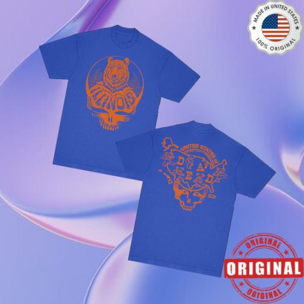Grateful Dead Merch Store Illinois United States Of Dead T-Shirt