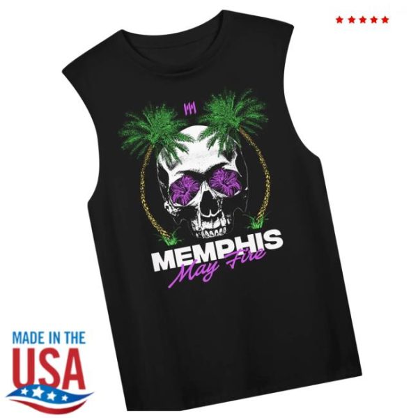 Merchnow Store Merch Memphis May Fire Palms Black Muscle Tank Top