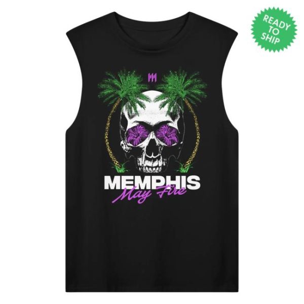 Merchnow Store Merch Memphis May Fire Palms Black Muscle Tank Top