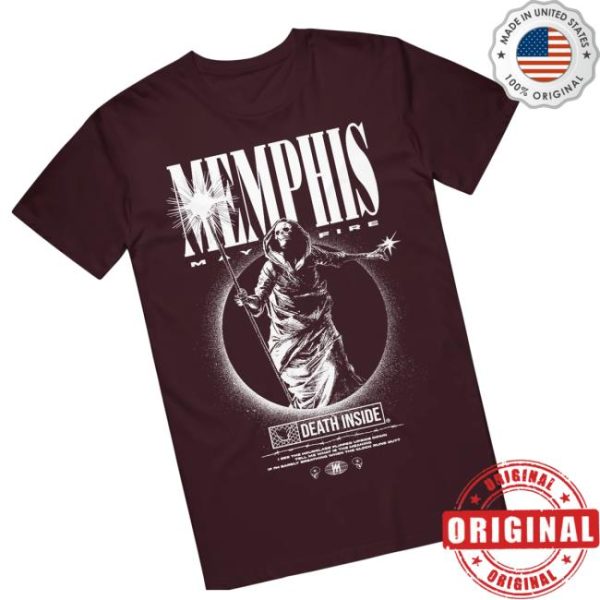 Merchnow Store Merch Memphis May Fire Death Staff Oxblood T-Shirt