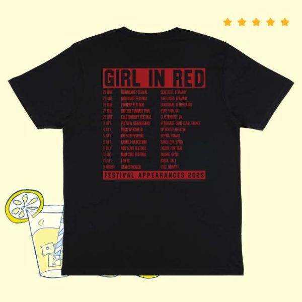 Shopgirl In Red Store Merch Live Summer Photo Dates Tee