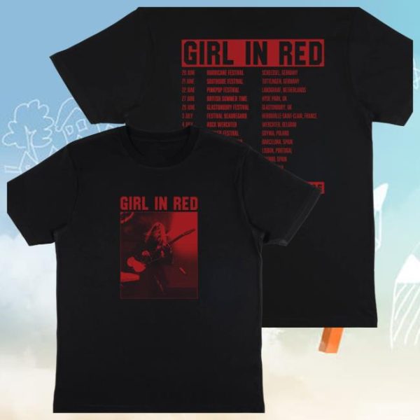 Shopgirl In Red Store Merch Live Summer Photo Dates Tee