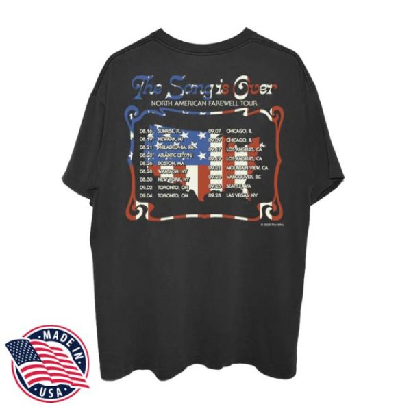 The Who Store Merch The Song Is Over North America Photo Dateback T-Shirt