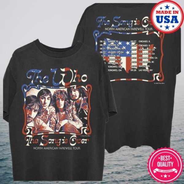 The Who Store Merch The Song Is Over North America Photo Dateback T-Shirt