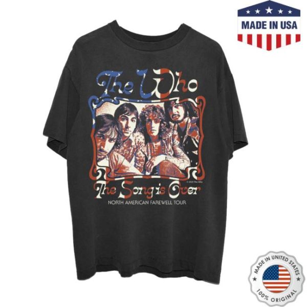 The Who Store Merch The Song Is Over North America Photo Dateback T-Shirt