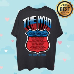 The Who Store Merch The Song Is Over North America Highway Dateback T-Shirt