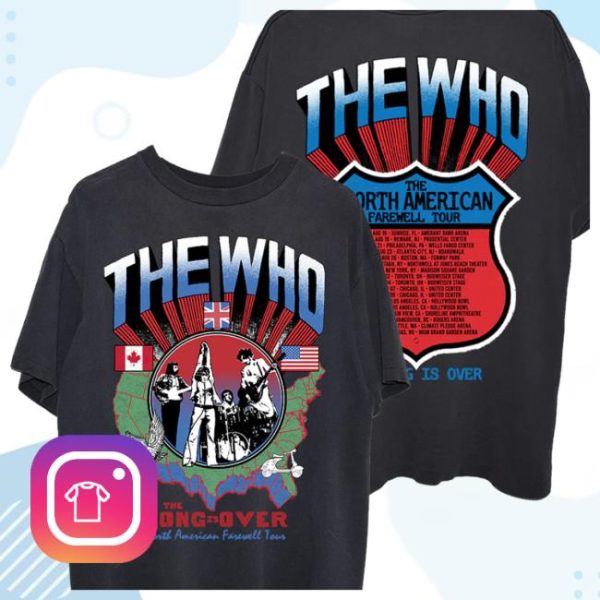 The Who Store Merch The Song Is Over North America Highway Dateback T-Shirt