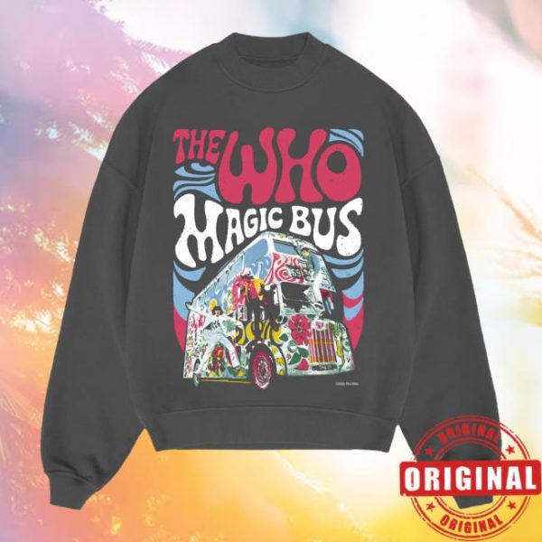 The Who Store Merch The Who Magic Bus Crewneck