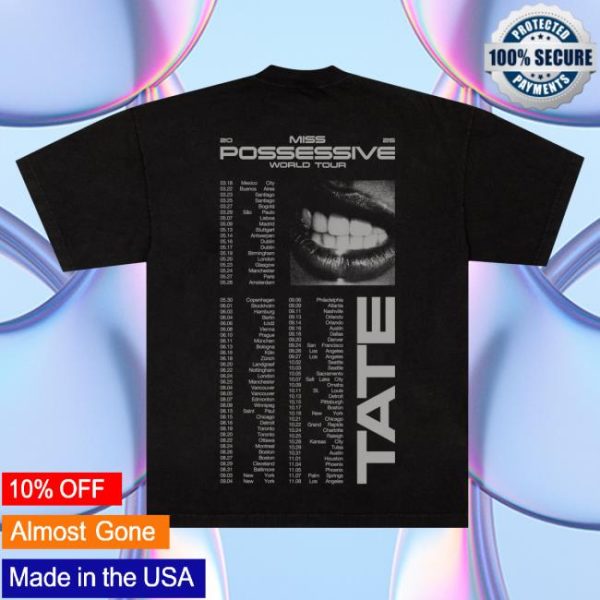 Tate Mcrae Store Merch Pose Black Tour Tee