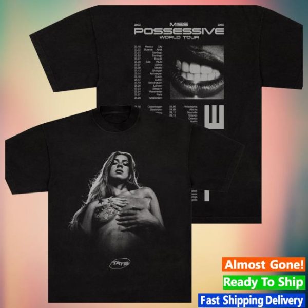 Tate Mcrae Store Merch Pose Black Tour Tee
