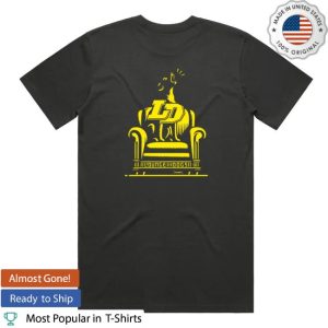 Twisted Thread Store Merch Lounge Dogs – Yellow Wolf – Charcoal Tee