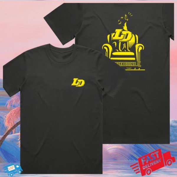 Twisted Thread Store Merch Lounge Dogs – Yellow Wolf – Charcoal Tee
