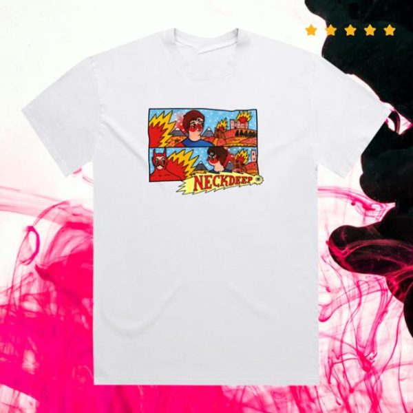 Neck Deep Store Merch Lnotgy 10 Year White Tee