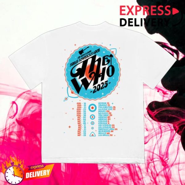 The Who Store Merch Shop The Song Is Over Guitar Arrow Dateback T-Shirt