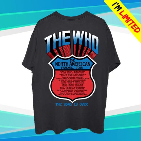 The Who Store Merch Shop The Song Is Over North America Highway Dateback T-Shirt