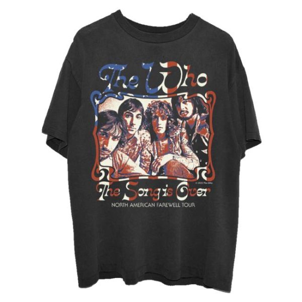 The Who Store Merch Shop The Song Is Over North America Photo Dateback T-Shirt