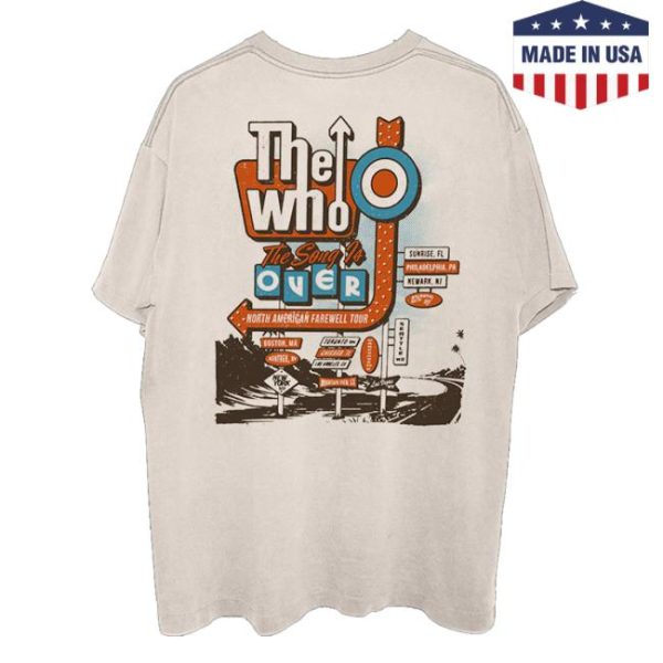 The Who Store Merch Shop The Song Is Over Retro Sign T-Shirt