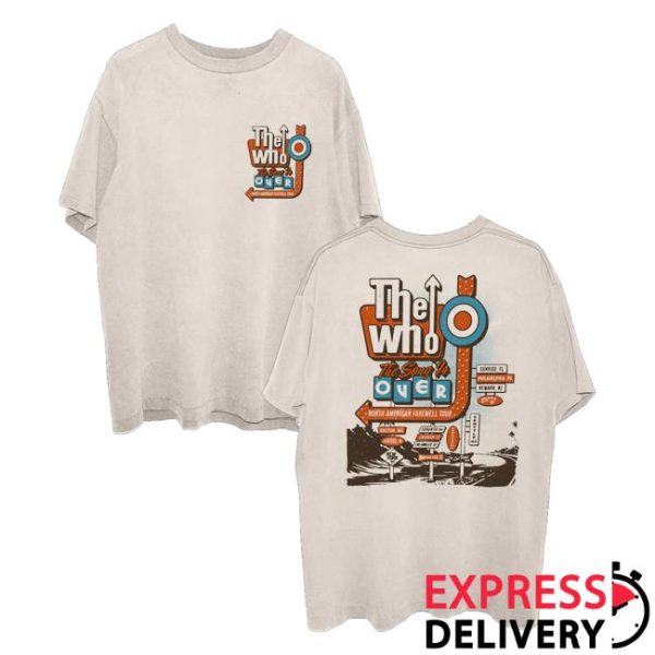 The Who Store Merch Shop The Song Is Over Retro Sign T-Shirt