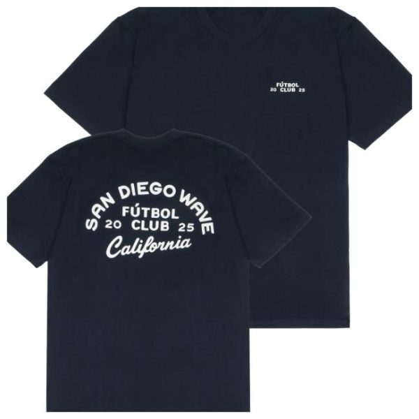San Diego Wave Fc Store Merch Unisex San Diego Wave Fc X Huega House Navy Short Sleeve Tee