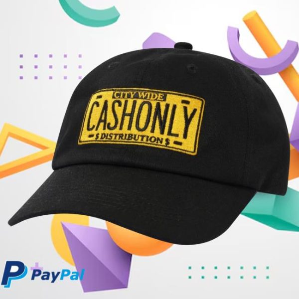 Boardertown Store Merch Cash Only License Plate 6 Panel Cap