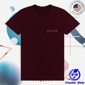 Mumford And Sons Store Merch Maroon Stamp Print T-Shirt