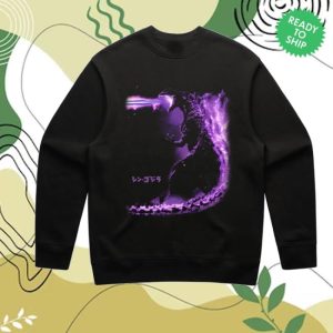 Godzilla Merch Store Shin Godzilla Black Crewneck Sweater