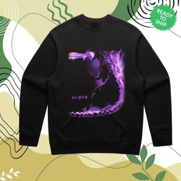 Godzilla Merch Store Shin Godzilla Black Crewneck Sweater