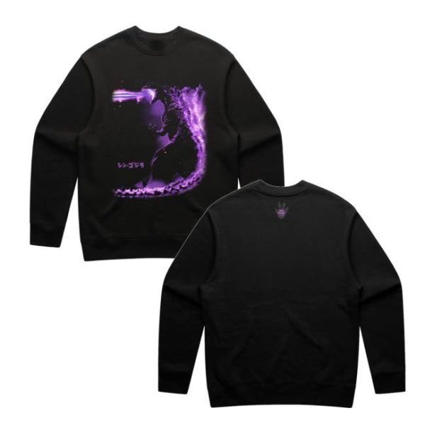 Godzilla Merch Store Shin Godzilla Black Crewneck Sweater
