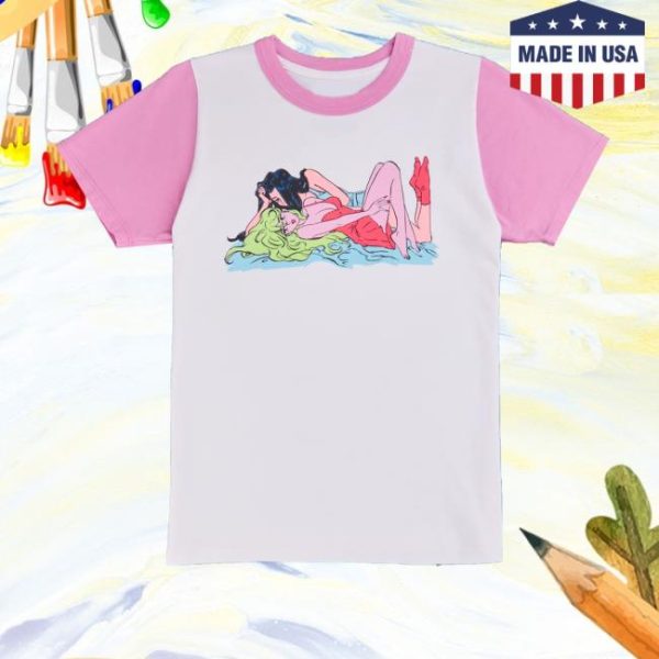 Big Bud Press Merch Store Pink Lottie And Caroline Tee