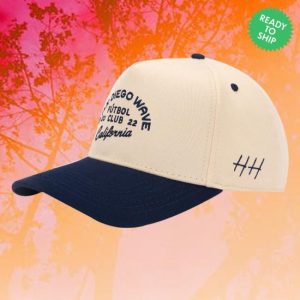 San Diego Wave Fc Store Merch San Diego Wave Fc X Huega House Navy & Natural High Profile Hat