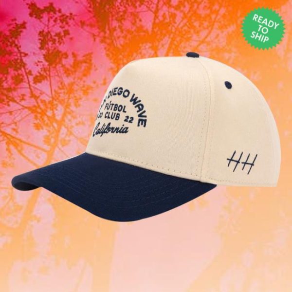 San Diego Wave Fc Store Merch San Diego Wave Fc X Huega House Navy & Natural High Profile Hat
