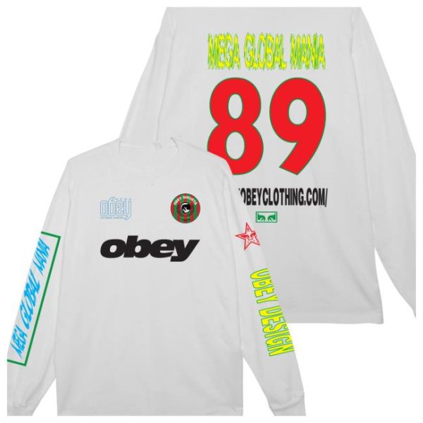 Obey Clothing Store Merch Mega Global Mania Pigment Ls T-Shirt