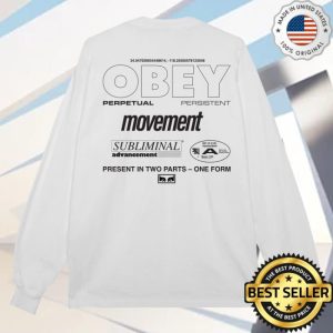 Obey Clothing Store Merch Persistent Movement Pigment Ls White T-Shirt