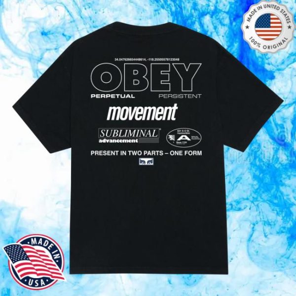 Obey Clothing Store Merch Persistent Movement Pigment T-Shirt