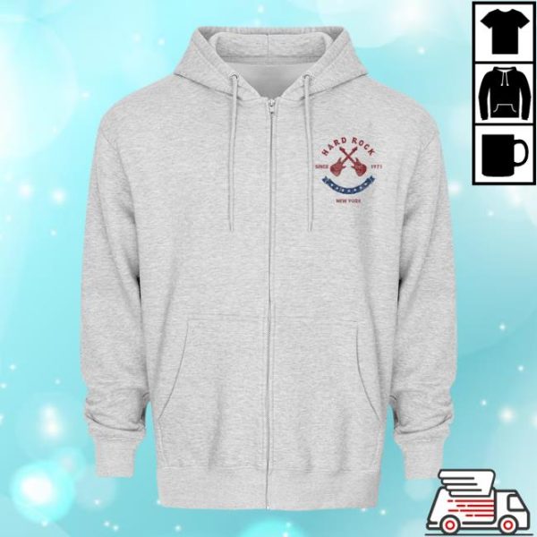 Hardrock Store Merch Adult Fit Eagle Zip In Gray Hoodie