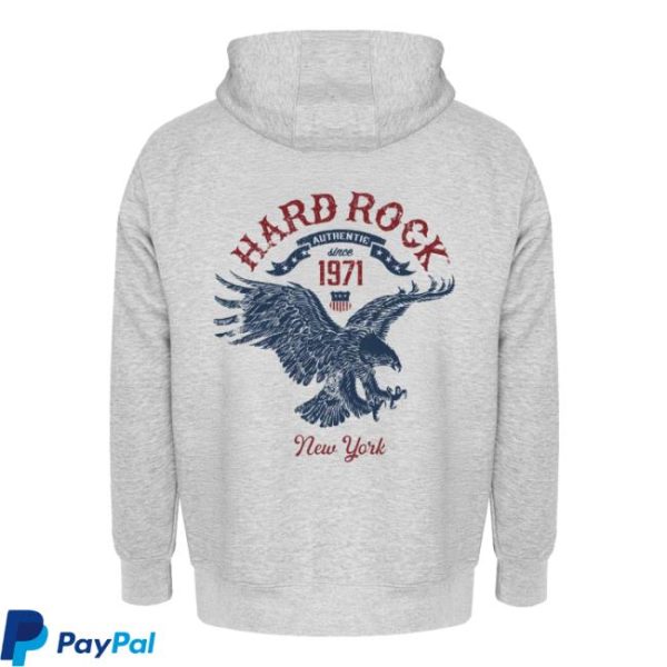 Hardrock Store Merch Adult Fit Eagle Zip In Gray Hoodie