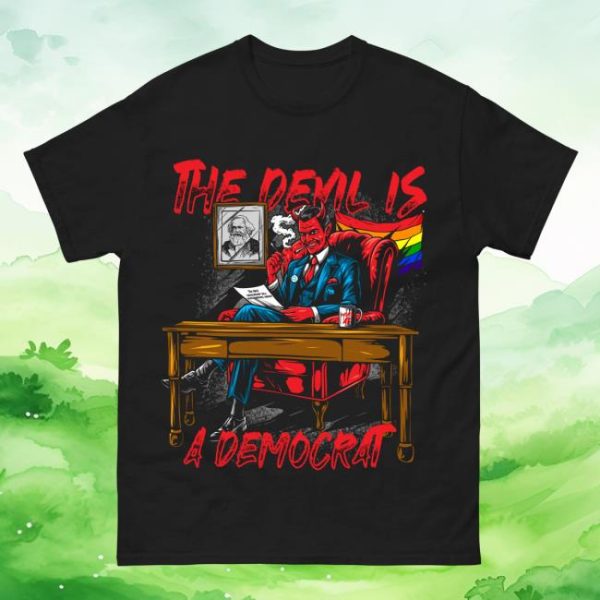 Hangovergang Official Store Merch The Devil Is A Democrat T-Shirt