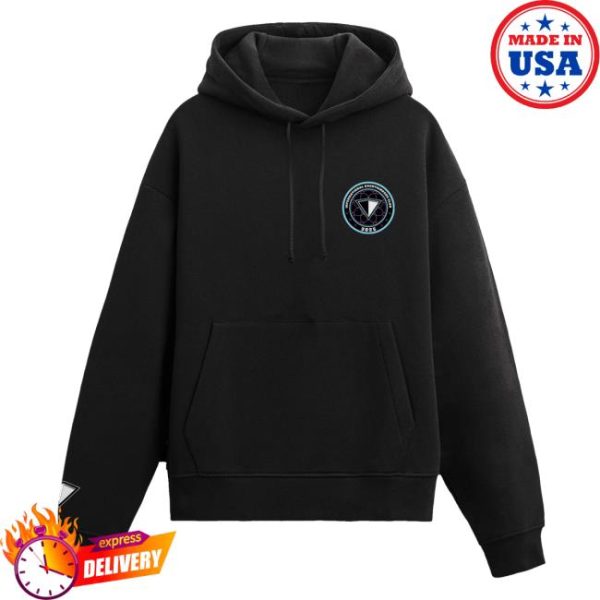 Inzo Merch Store Cosmic Typography Hoodie Black